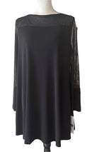IC Collection Mesh Sleeve Tunic-IC-5602T