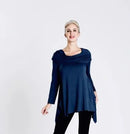 IC Collection Comfy Drape Neck Tunic-IC-3752T