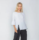 IC Collection Textured Zip Detail Top-IC-M188T