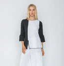 IC Collection Textured Zip Detail Top-IC-M188T