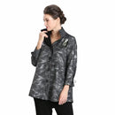 IC Collection Wave Print Shirt Jacket-IC- 3497J