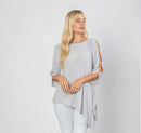 IC Collection Slotted Sleeve Tunic- IC-2990T