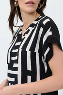 Joseph Ribkoff Geometric Print Silky Knit Top-231157