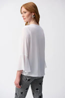 Joseph Ribkoff Georgette High-Low Boxy Top-JR-251062