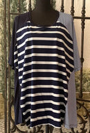 Alembika Multi Striped High Low Tunic-TT530N