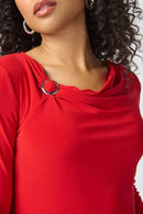 Joseph Ribkoff Silky Knit Cowl Neck Top-241241