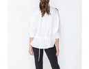 IC Collection White & Black Flower Top-IC-4303B