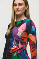 Joseph Ribkoff Silky Knit Abstract Placement Print Top-JR-244073