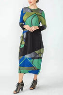 IC Collection Abstract Blocking Bubble Dress-IC-6708D