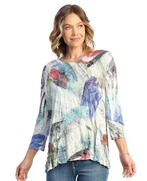 Jess & Jane Comfy Crinkled Watercolor Tunic-RC2-1646