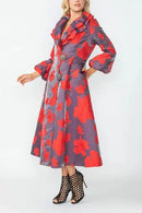 IC Collection Blossom Double Collar Long Jacket-IC-4764J