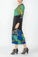 IC Collection Abstract Blocking Bubble Dress-IC-6708D