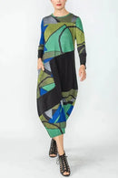IC Collection Abstract Blocking Bubble Dress-IC-6708D