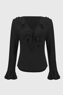 Joseph Ribkoff Silky Knit And Chiffon Fitted Top-JR-244096