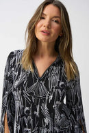 Joseph Ribkoff Silky Knit Conversational Print Fit and Flare Tunic Style 251181