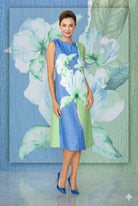 IC Collection Colorblock Floral Crinkle Midi Dress | Unique Apparel USA