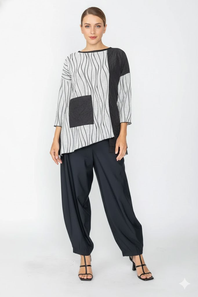 IC Collection Dolman Tunic With Patch - Women's Designer Top 7788T