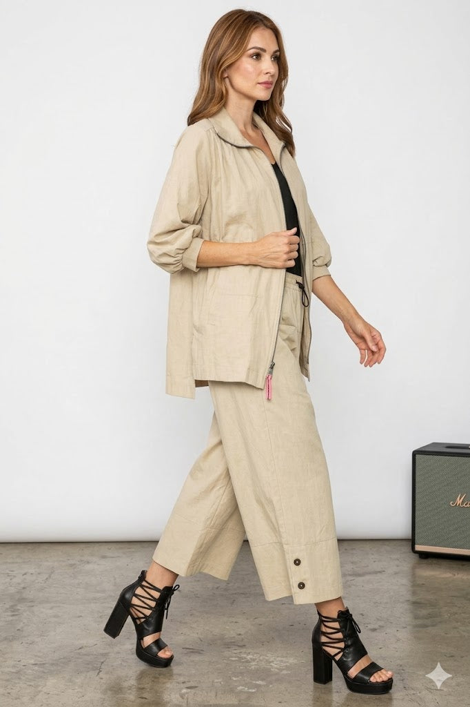 IC Collection Nylon Elastic Waist Pant-C1069P