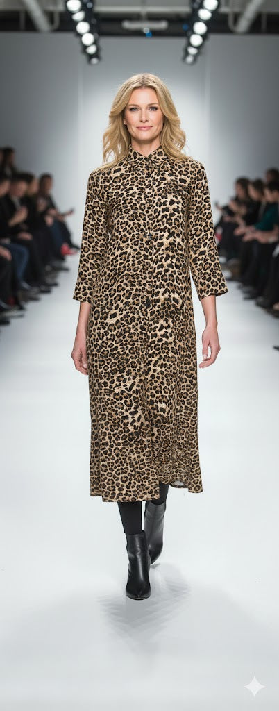 Comfy USA Knee-Length Button-Up-CD309P