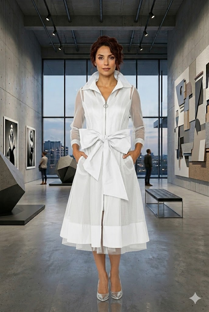 IC Collection Net Princess Line Waist Ribbon belt Jacket-7662J