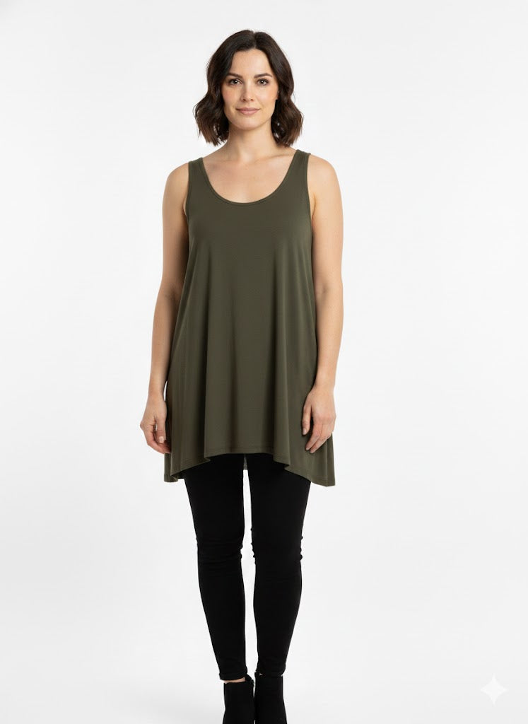 COMFY USA Sleeveless Drape Top-M701