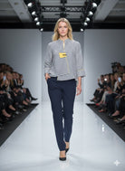IC Collection Single Button Striped Jacket | Unique Apparel USA