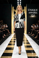 IC Collection Solid Black Maxi Skirt-C1037S