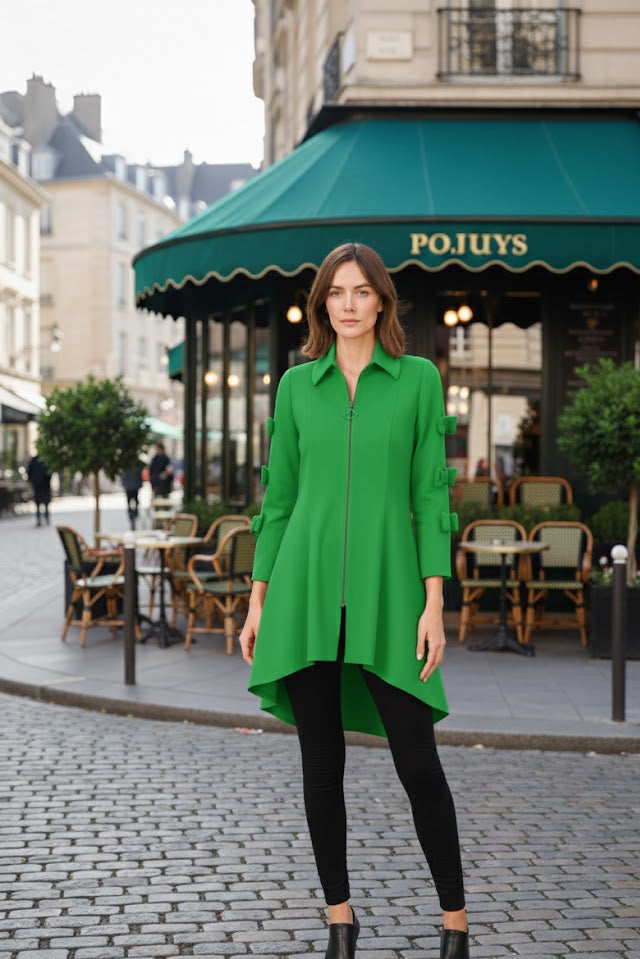 IC Collection Bow Sleeve High Low Jacket | Unique Apparel USA