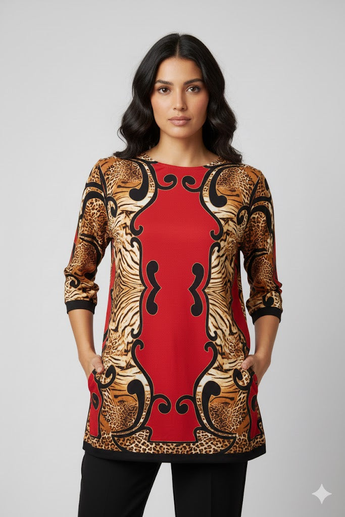 Eva Varro Trapeze Tunic-T12618-BEATRIXC