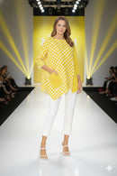 IC Collection Dot Print Asymmetrical Top-C1062T