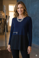 By JJ Color Block Tunic-IT-195