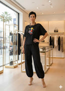 IC Collection Button Detail Dolman Top-7693T