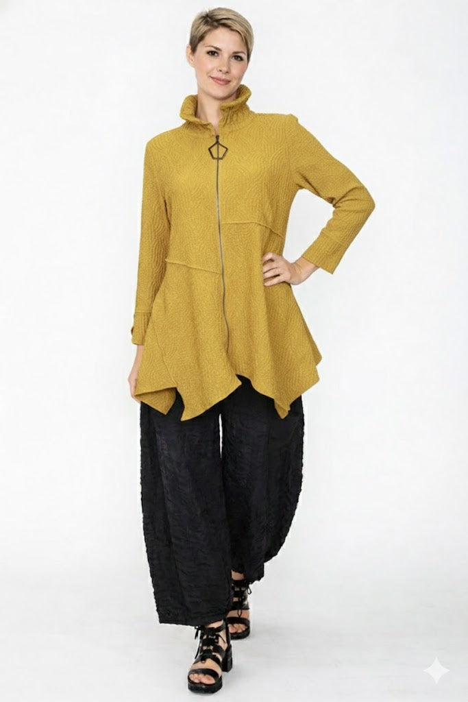 IC Collection Wire Collar Front-Zip Top | Unique Apparel USA