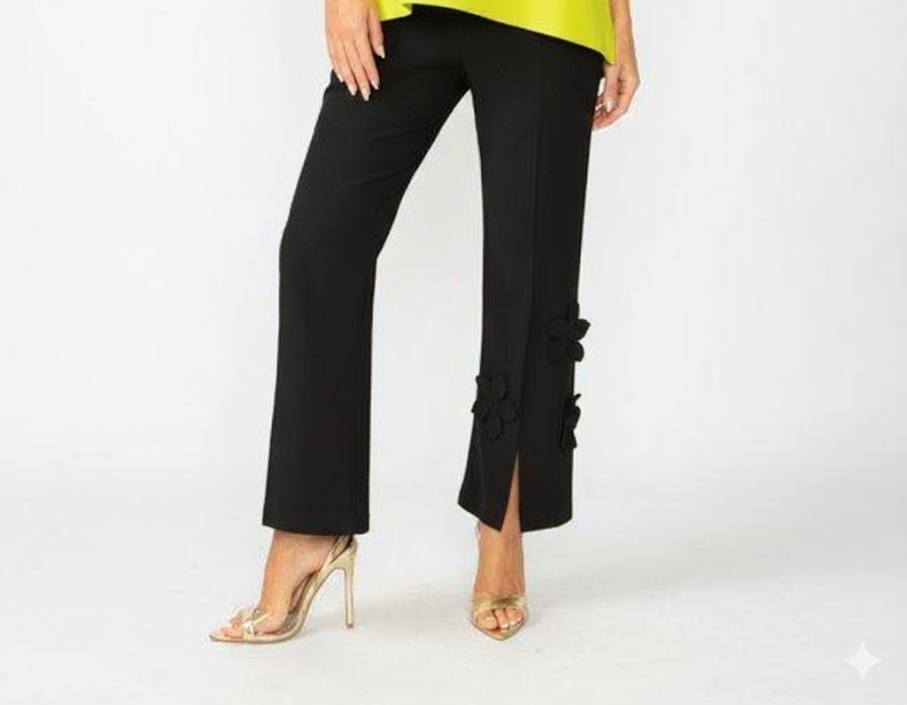 Front Slit Pant With Petal 6877P