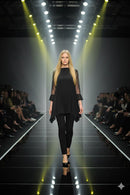 IC Collection Mesh Sleeve Asymmetric Tunic-IC-4953T