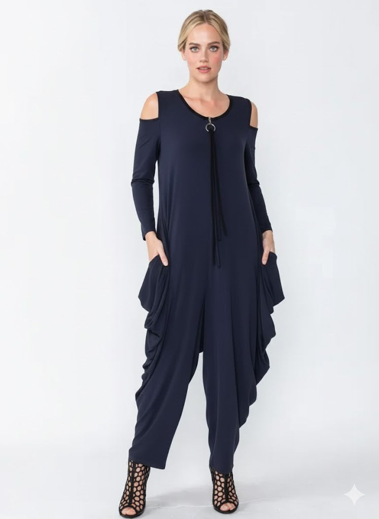 IC Collection Zip Up Jumpsuit- IC-4502JS