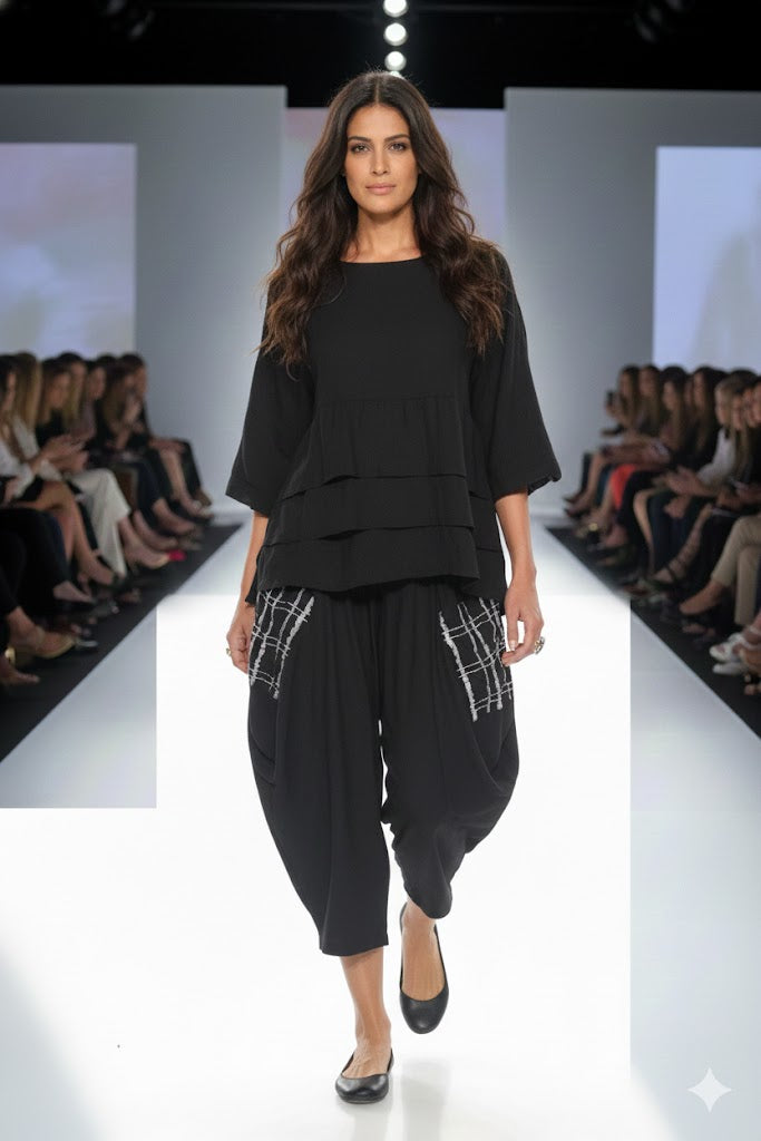 Moonlight Layered Crinkle Top-4110