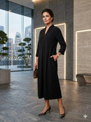 Alembika Modern Muse Black Dress-AD119B