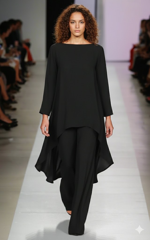 IC Collection Long Sleeve High Low Tunic-IC-5680T