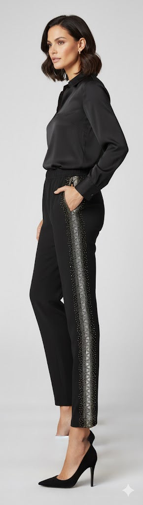 Gardy Rhinestone Lined Legging-7122