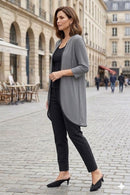 By JJ Relaxed Fit Zip-Front Lounge Tunic-IT-114-BZ