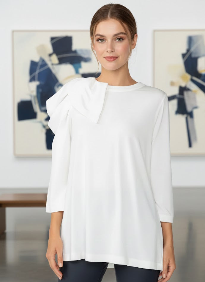 IC Collection Bow Sleeve Top with Statement Bow Sleeves | Unique Apparel USA