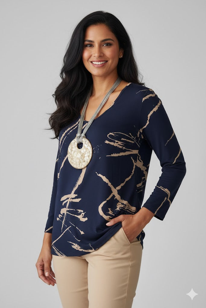 Kozan Navy Strike Juliana Top | Unique Apparel USA