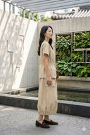 IC Collection Nylon Drawstring Waist Jacket-C1065J