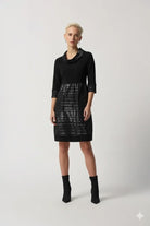 Joseph Ribkoff Stand Collar Cocoon Dress | Unique Apparel USA