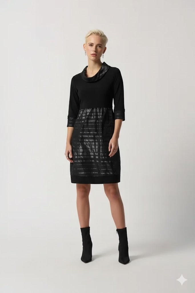 Joseph Ribkoff Stand Collar Cocoon Dress | Unique Apparel USA