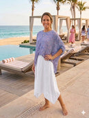 By JJ Leaf Print Popover Topper-ME-407P