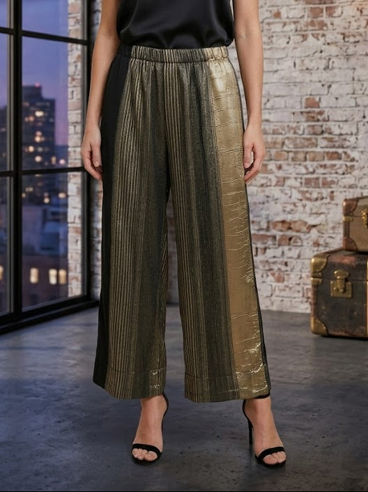Alembika Urban Gleam Cropped Palazzo Pants-EP416G