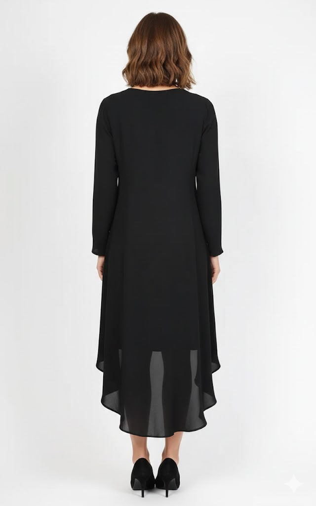 IC Collection Long Sleeve High Low Tunic-IC-5680T