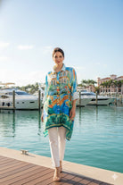 IC Collection Print Poncho Blouse | Unique Apparel USA